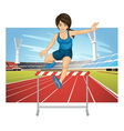 Hurdling vector image