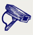 Outdoor surveillance camera vector image