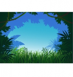Jungle background vector image