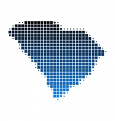 Map of south Carolina vector image