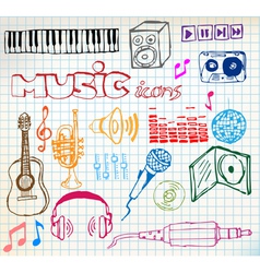 Music sketch vector image