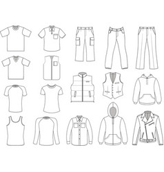 Man clothes collection vector image