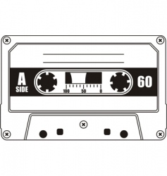 Audio cassette vector image