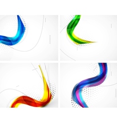 Wave pattern set vector image