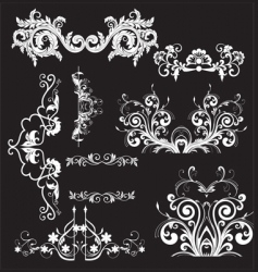Floral elements vector image