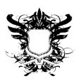 Heraldry shield grunge vector image
