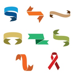 Set of decorative ribbons Set of decorative ribbons vector image
