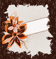 Grunge frame with flowers Grunge frame with flowers vector image