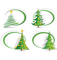 Christmas trees vector image