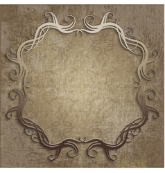 Beautiful frame on vintage background vector image