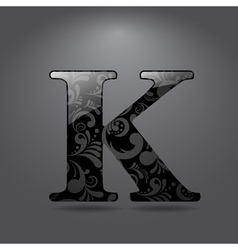 Letter K vector image