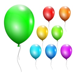 Set of multicolored balloons vector image