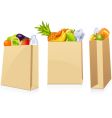 Grocery shopping bags vector image