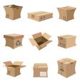 Cardboard boxes vector image