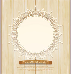 Vintage background with a circle of lace vector image