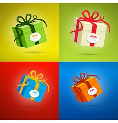 Colorful Present Box Gift Box Set vector image