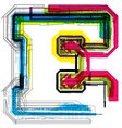 Technical typography vector image