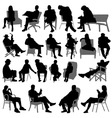 Sitting people vector image