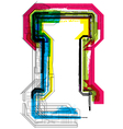 Technical typography vector image