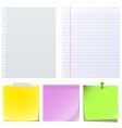 Note papers vector image