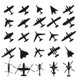 Icons set Airplanes vector image