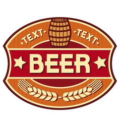 Beer label design vector image