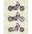 Set of vintage motorcycle badges vector image