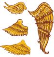 Tattoo style wings illustrations colle vector image