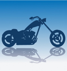 Custom blue chopper vector image