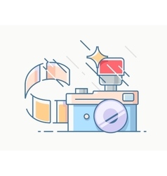 Circle cartoon photo shapes Royalty Free Vector Image