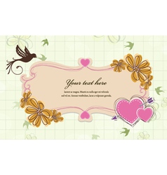 Abstract floral frame vector image