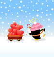 Cupid Penguin Delivering Love vector image