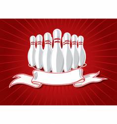 Pins with banner vector image