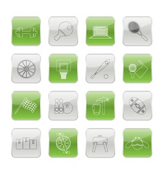 Sports gear and tools vector image