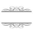 Calligraphy vignette ornamental penmanship decorat vector image