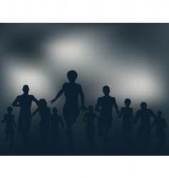Night runners vector image