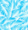Tropical aqua leaves in a seamless pattern vector image