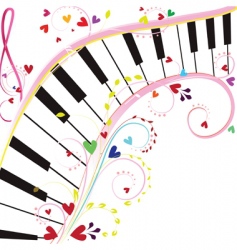 Piano keyboard vector image