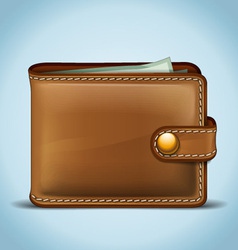 Realistic Wallet vector image