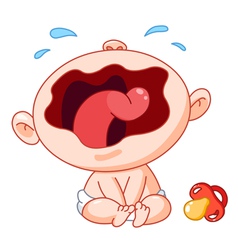 Crying baby vector image
