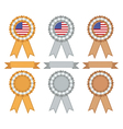 Usa gold silver and bronze vector image