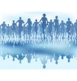 Reflected runners vector image