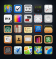 Apps icon set vector image