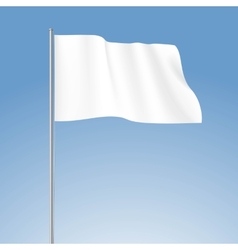 white blank flag isolated vector image