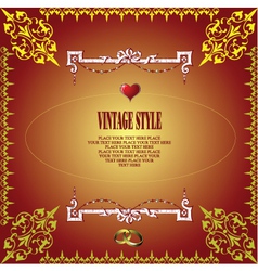 Wedding greeting card vector image