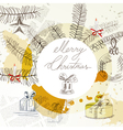 Template for stylized christmas card vector image