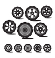 Alloy wheels and tires vector image