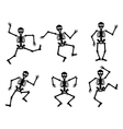 Skeletons dancing vector image