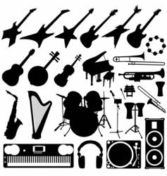 Music instruments vector image