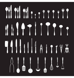 Set of cutlery icons vector image